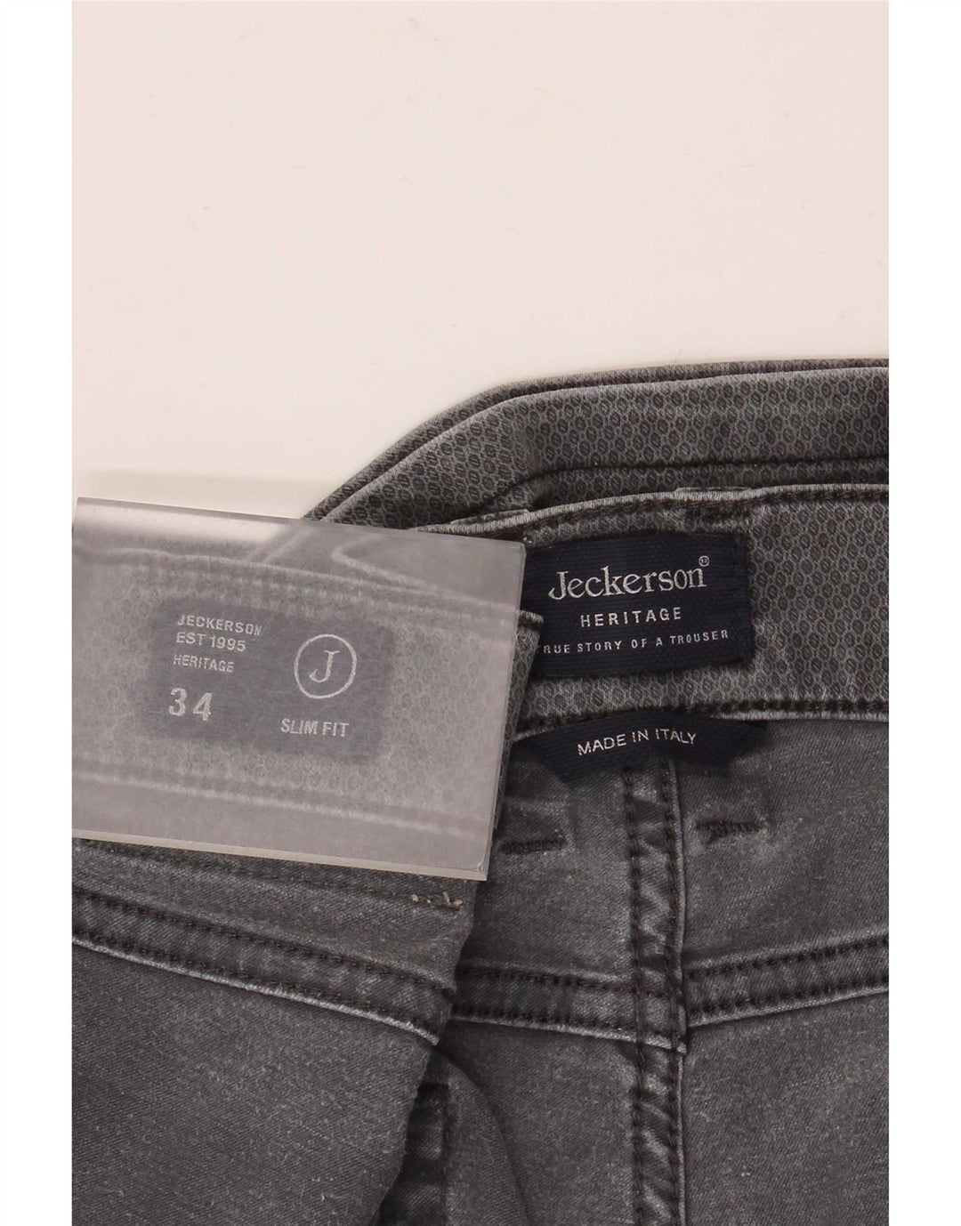 Jeckerson Mens Heritage Slim Jeans W34 L30 Grey