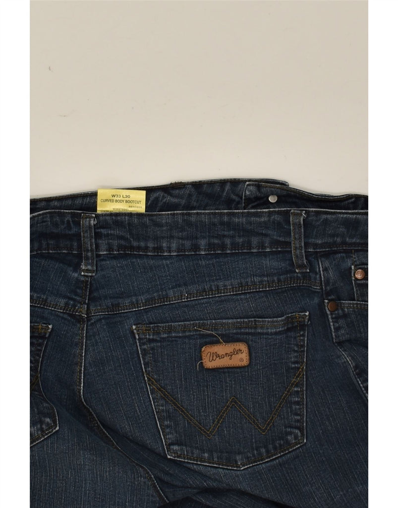 WRANGLER Womens Bootcut Jeans W33 L30 Navy Blue Cotton | Vintage Wrangler | Thrift | Second-Hand Wrangler | Used Clothing | Messina Hembry 