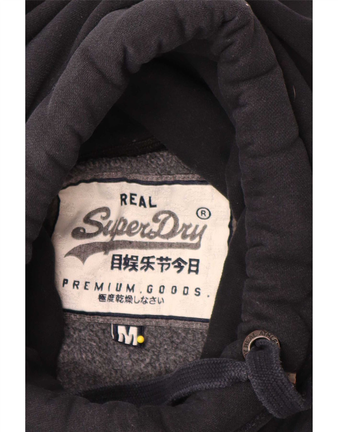 Superdry Mens Hoodie Jumper Medium Navy Blue Cotton