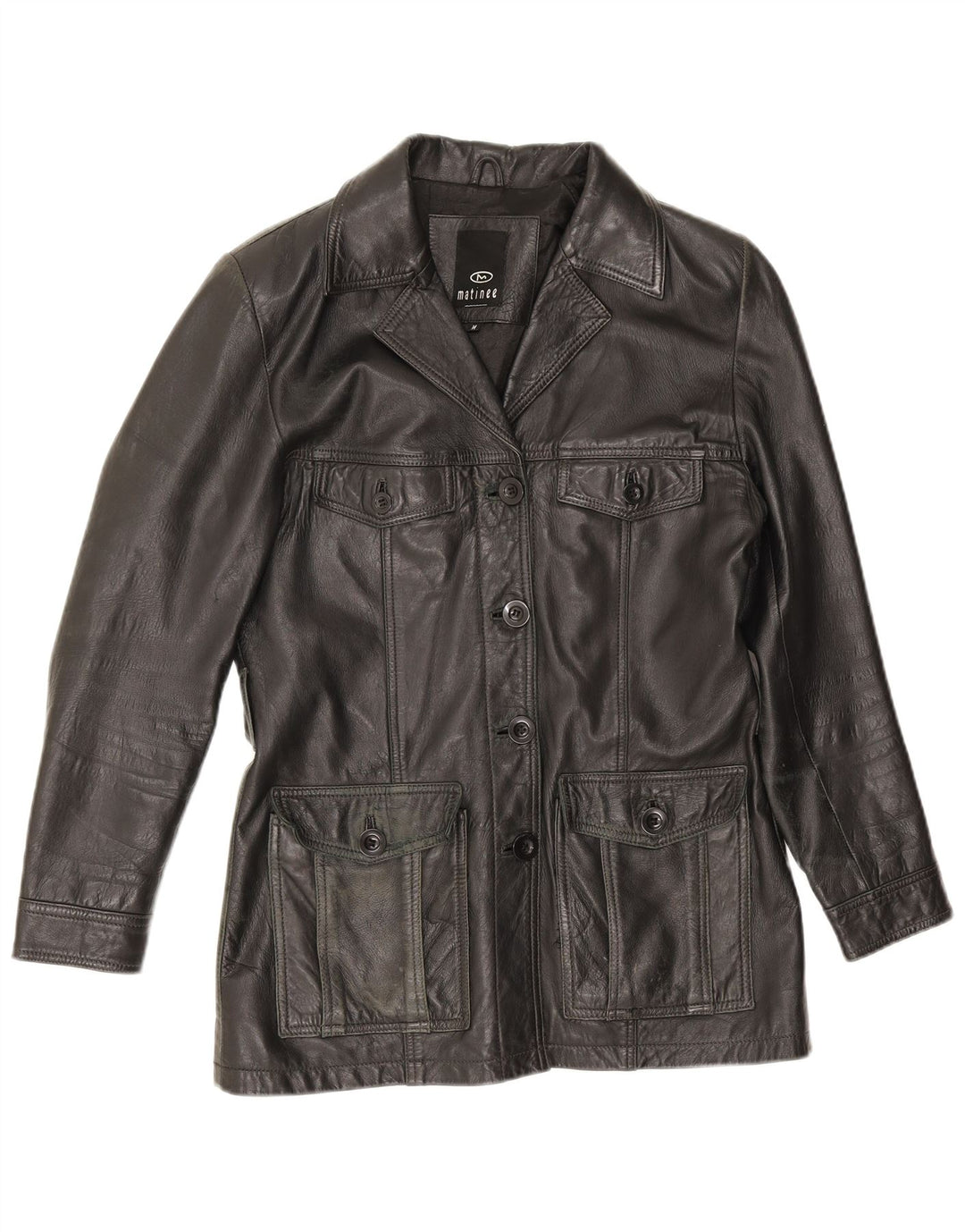 Matinee Womens Leather Jacket UK 14 Medium Black
