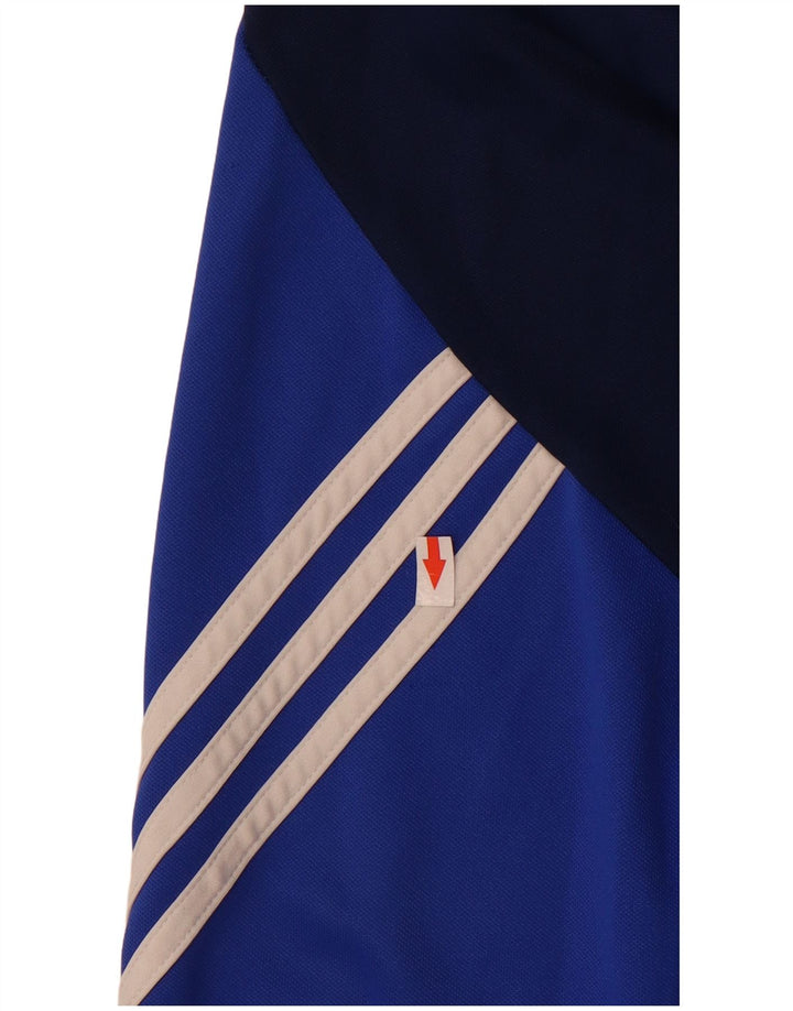 Adidas Mens Climalite Pullover Tracksuit Top Medium Blue Colourblock