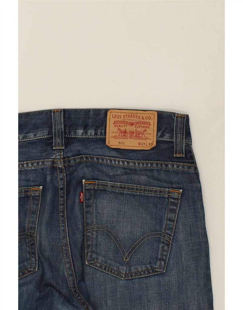 LEVI'S Mens 506 Standard Fit Straight Jeans W31 L29  Blue | Vintage Levi's | Thrift | Second-Hand Levi's | Used Clothing | Messina Hembry 