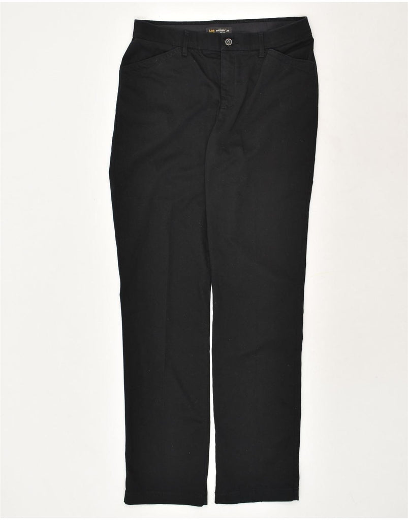 LEE Womens Mid Rise Straight Casual Trousers US 10 Large W32 L34 Black | Vintage Lee | Thrift | Second-Hand Lee | Used Clothing | Messina Hembry 