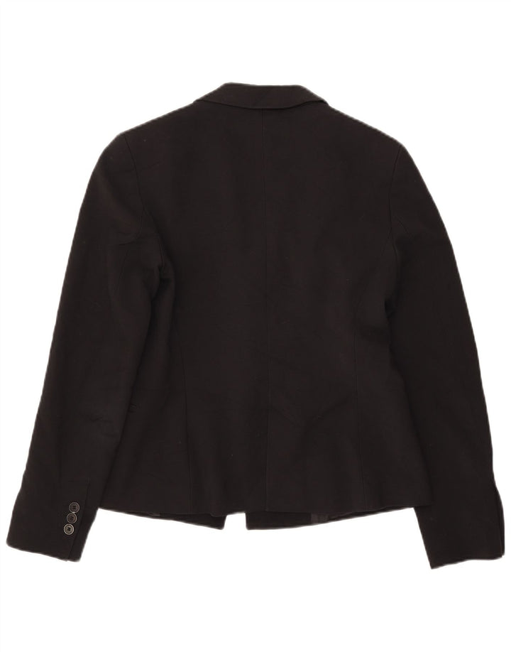 Zara Womens 1 Button Blazer Jacket UK 12 Medium Black