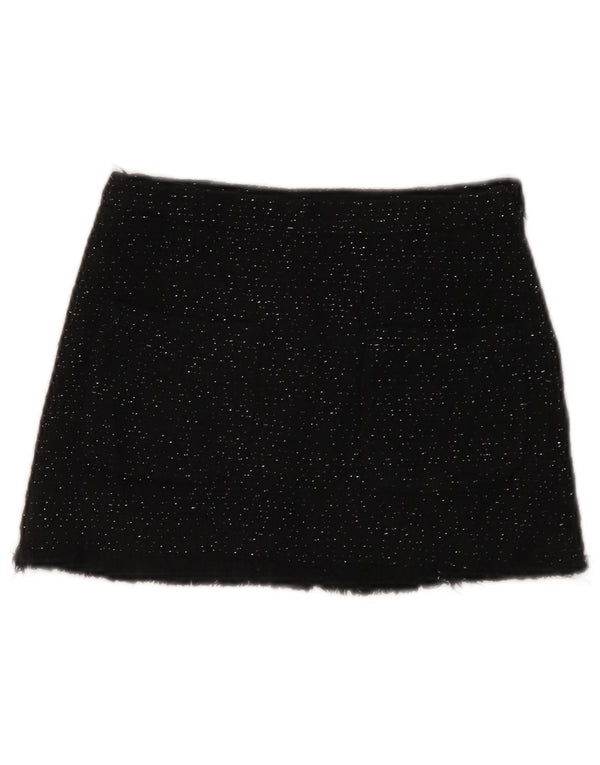 Zara Girls Mini Skirt 9-10 Years W24 Black Cotton