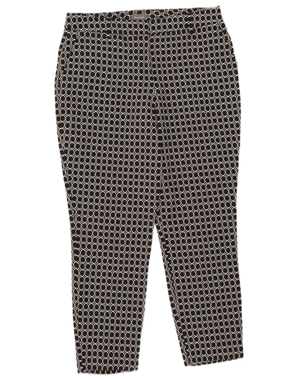 Phase Eight Womens Chino Trousers UK 14 Large W37 L27 Black Geometric