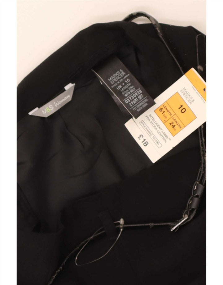 Marks & Spencer Womens Pencil Skirt UK 10 Small W28 Black Polyester