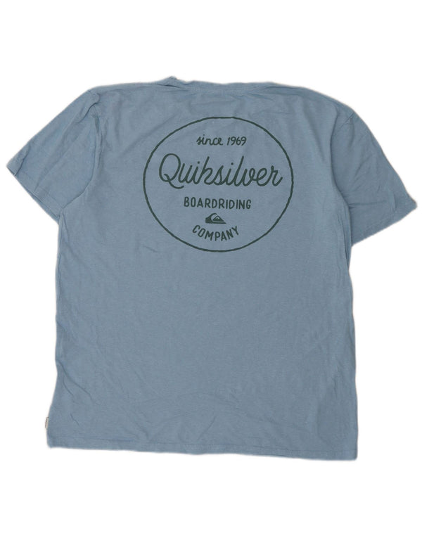 Quiksilver Mens Regular Fit Graphic T-Shirt Top XL Blue Flecked Cotton