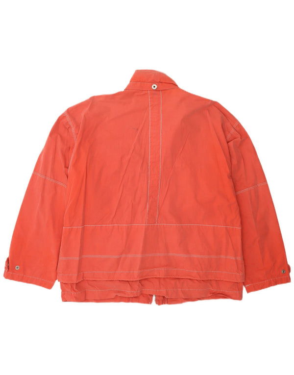 Vintage Mens Graphic Utility Jacket UK 40 Large Red Cotton