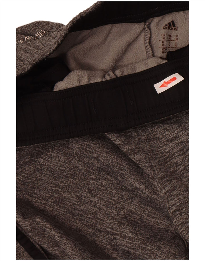 Adidas Mens Climawarm Tracksuit Trousers Medium Grey Flecked Polyester
