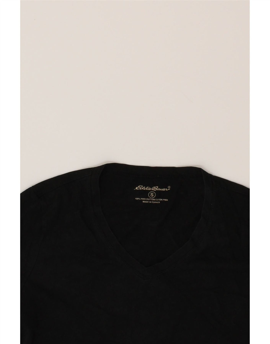 EDDIE BAUER Womens T-Shirt Top UK 10 Small Black Cotton Vintage Eddie Bauer and Second-Hand Eddie Bauer from Messina Hembry 