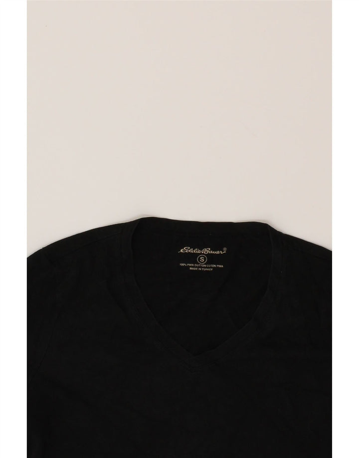 EDDIE BAUER Womens T-Shirt Top UK 10 Small Black Cotton Vintage Eddie Bauer and Second-Hand Eddie Bauer from Messina Hembry 