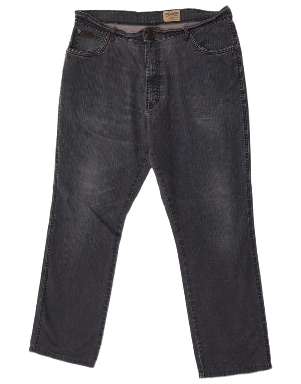 Wrangler Mens Texas Stretch Straight Jeans W40 L32 Grey Cotton