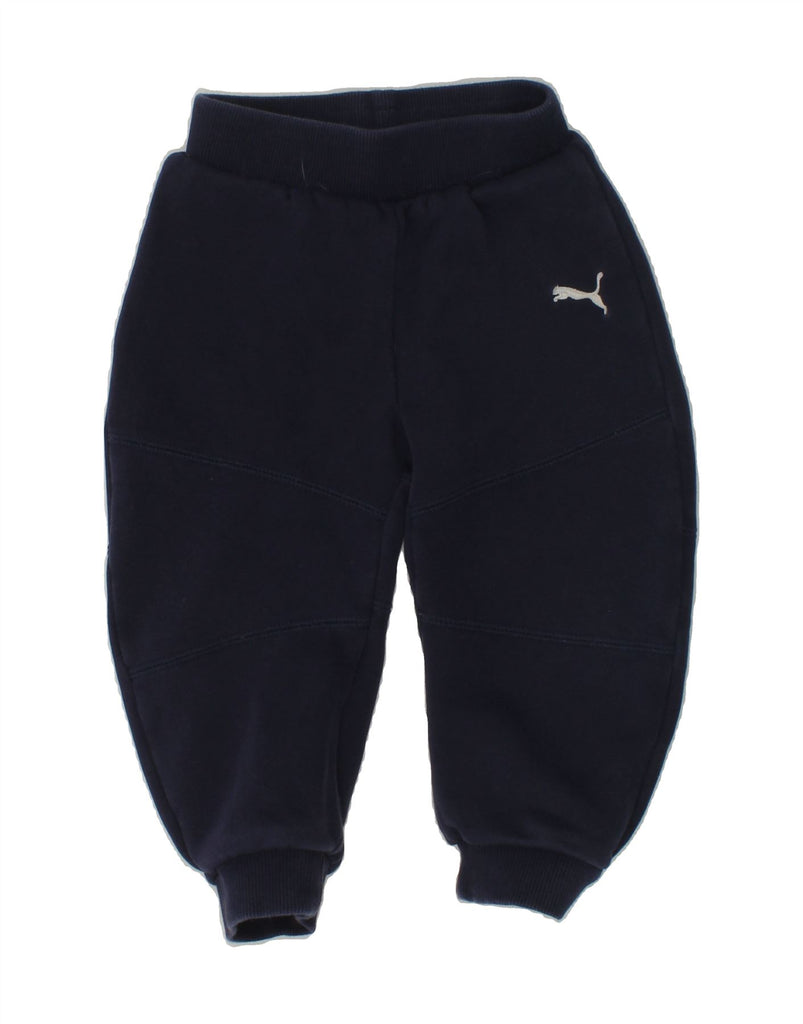 PUMA Baby Boys Joggers Tracksuit Trousers 12-18 Months Navy Blue Cotton | Vintage Puma | Thrift | Second-Hand Puma | Used Clothing | Messina Hembry 