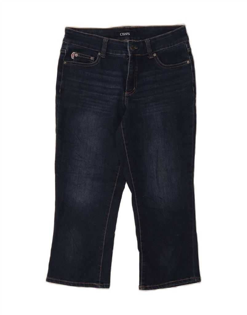 CHAPS Womens Capri Jeans US 4 Small W30 L21 Navy Blue Cotton Vintage Chaps and Second-Hand Chaps from Messina Hembry 