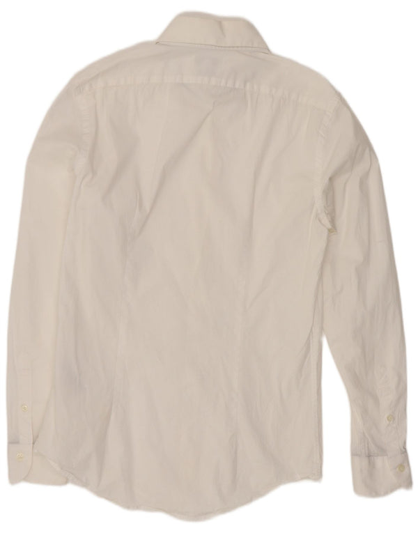 Reiss Mens Slim Fit Shirt Small White Cotton