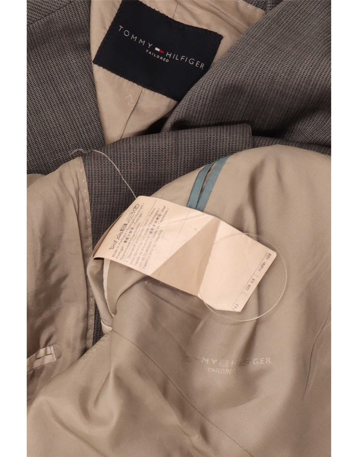 Tommy Hilfiger Mens 2 Button Blazer Jacket IT 54 2XL Grey Virgin Wool