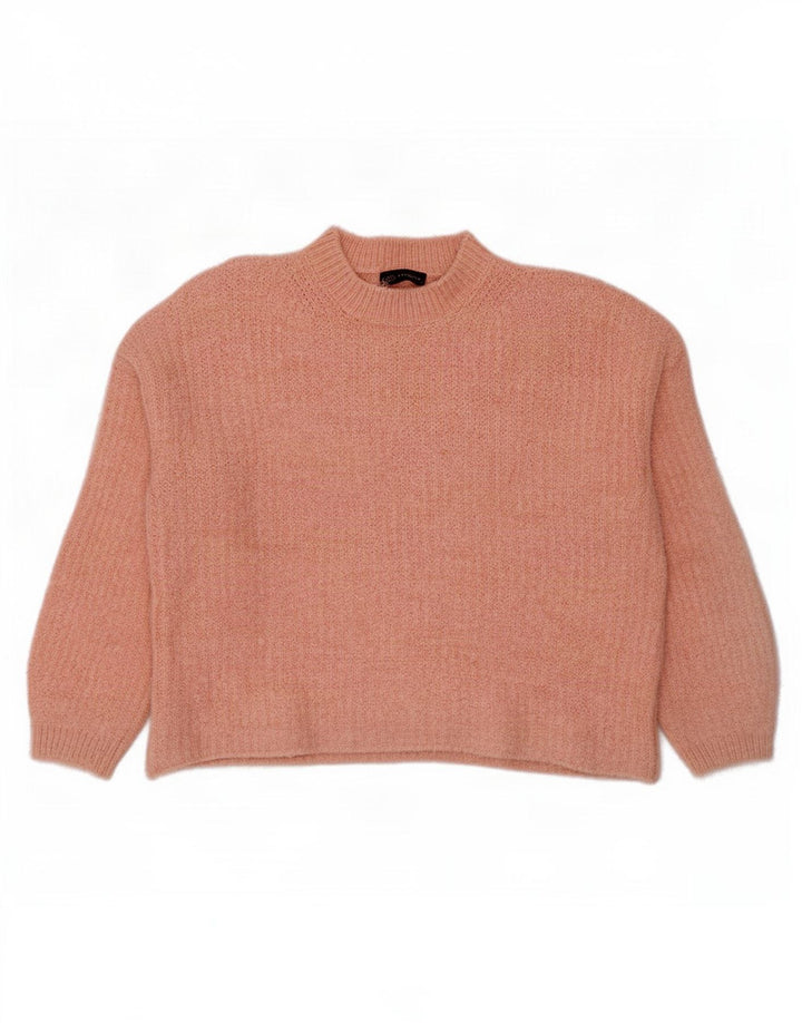 Marks & Spencer Womens Turtle Neck Jumper Sweater UK 14 Medium Pink