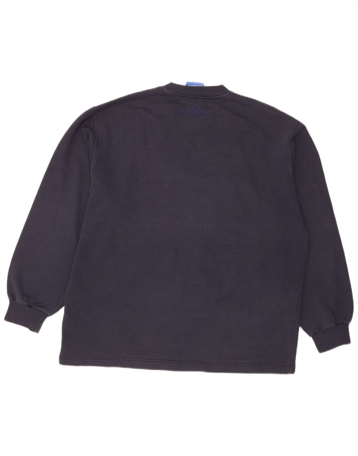 Umbro Mens Graphic Sweatshirt Jumper XL Navy Blue Cotton