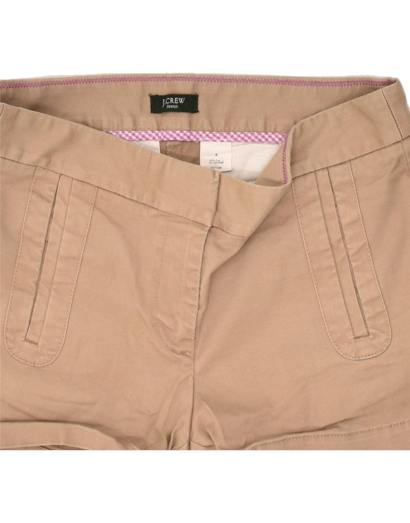 J. CREW Womens Stretch Chino Shorts US 0 XS W28 Beige Cotton | Vintage J. Crew | Thrift | Second-Hand J. Crew | Used Clothing | Messina Hembry 