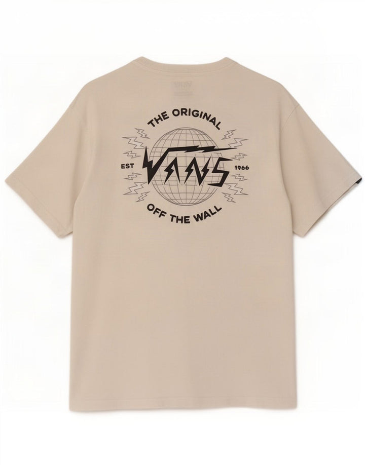 Vans Mens Classic Fit Graphic T-Shirt Top Medium White Cotton