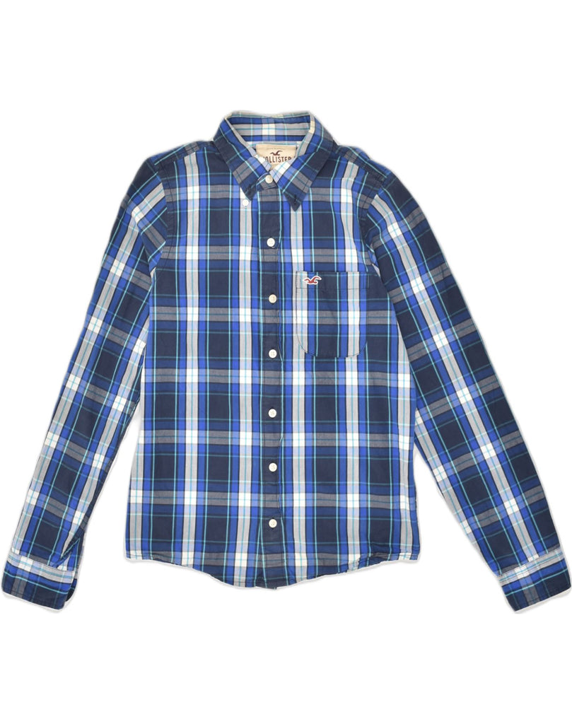HOLLISTER Mens Shirt Medium Blue Check Cotton | Vintage Hollister | Thrift | Second-Hand Hollister | Used Clothing | Messina Hembry 
