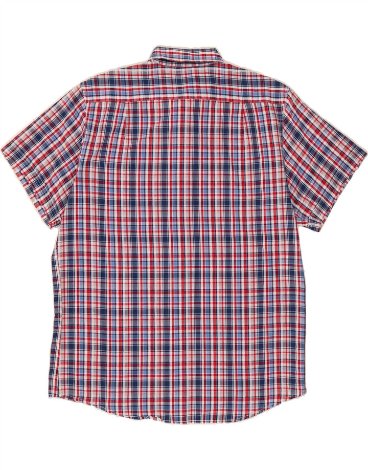 IZOD Mens Big & Tall Short Sleeve Shirt XL Red Check Cotton Vintage Izod and Second-Hand Izod from Messina Hembry 