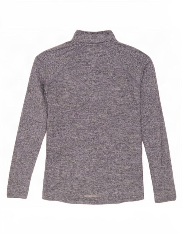Nike Mens Dri Fit Zip Neck Pullover Tracksuit Top Small Grey