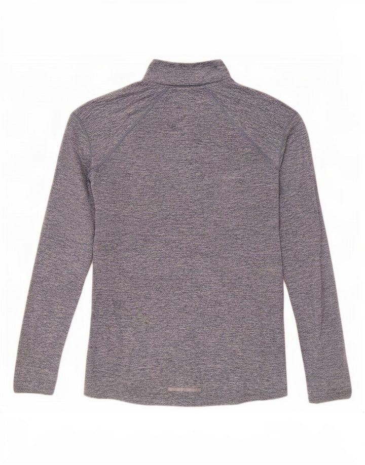 Nike Mens Dri Fit Zip Neck Pullover Tracksuit Top Small Grey