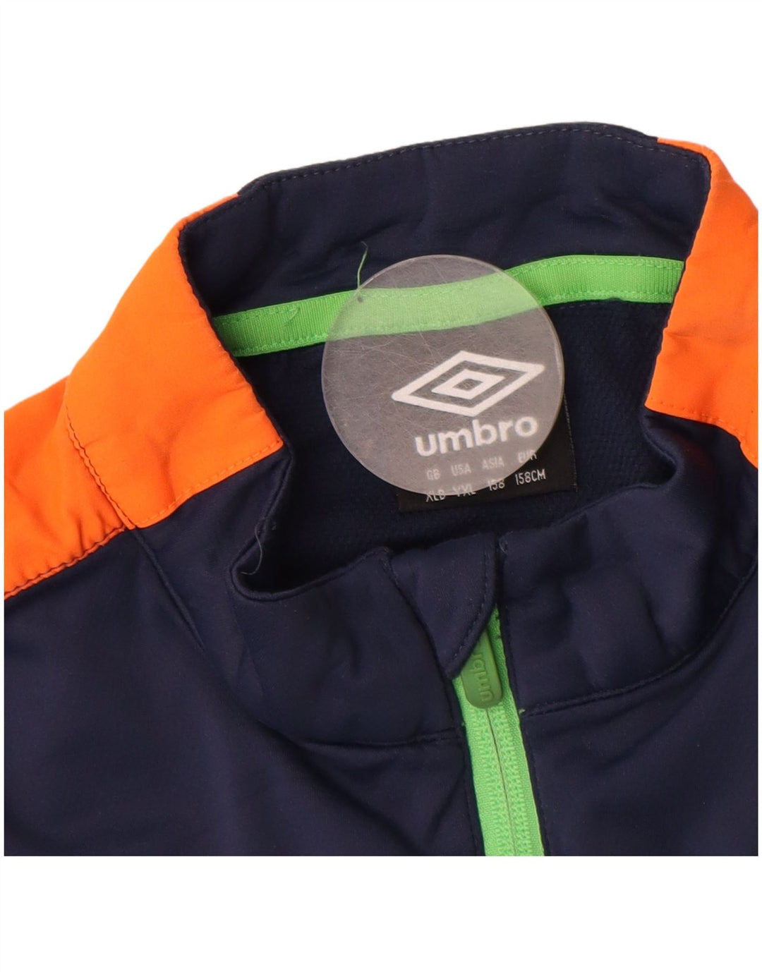 Umbro Boys Ireland Zip Neck Top Long Sleeve 13-14 Years XL Navy Blue