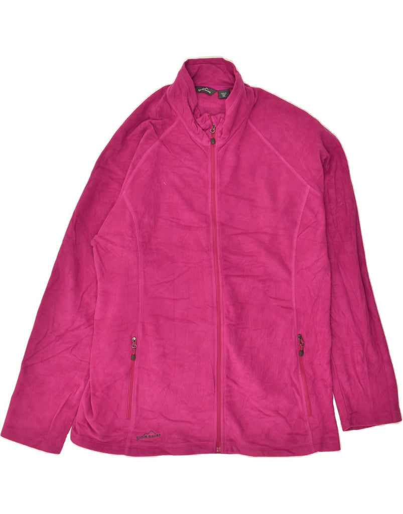 EDDIE BAUER Womens Fleece Jacket UK 20 2XL Pink Polyester | Vintage Eddie Bauer | Thrift | Second-Hand Eddie Bauer | Used Clothing | Messina Hembry 