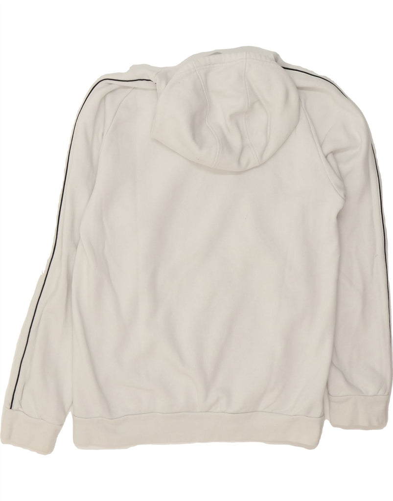 ADIDAS Mens Hoodie Jumper Large Off White Cotton Vintage Adidas and Second-Hand Adidas from Messina Hembry 