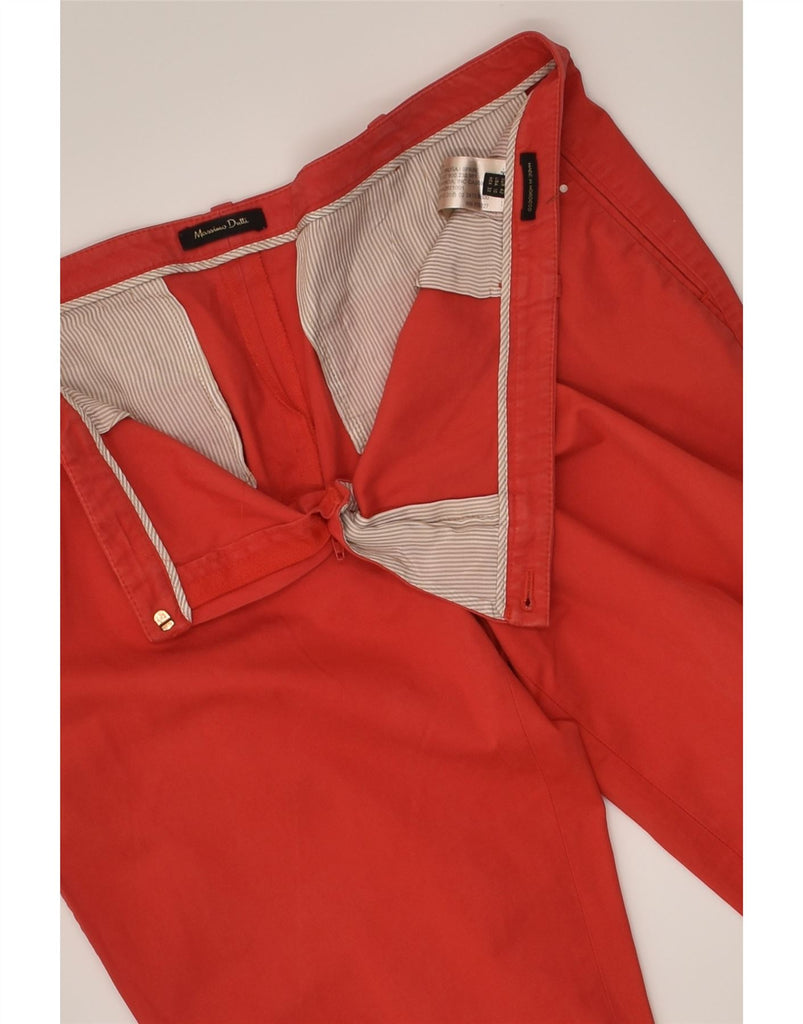 MASSIMO DUTTI Womens Slim Chino Trousers EU 42 Large W32 L29 Red Cotton | Vintage Massimo Dutti | Thrift | Second-Hand Massimo Dutti | Used Clothing | Messina Hembry 