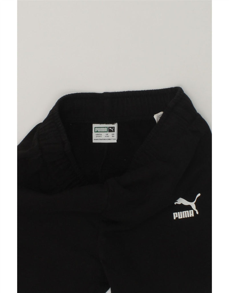 PUMA Baby Boys Joggers Tracksuit Trousers 18-24 Months Black Cotton | Vintage Puma | Thrift | Second-Hand Puma | Used Clothing | Messina Hembry 