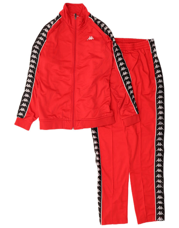 Kappa Womens Graphic Full Tracksuit UK 16 Large  Red Colourblock Polyester