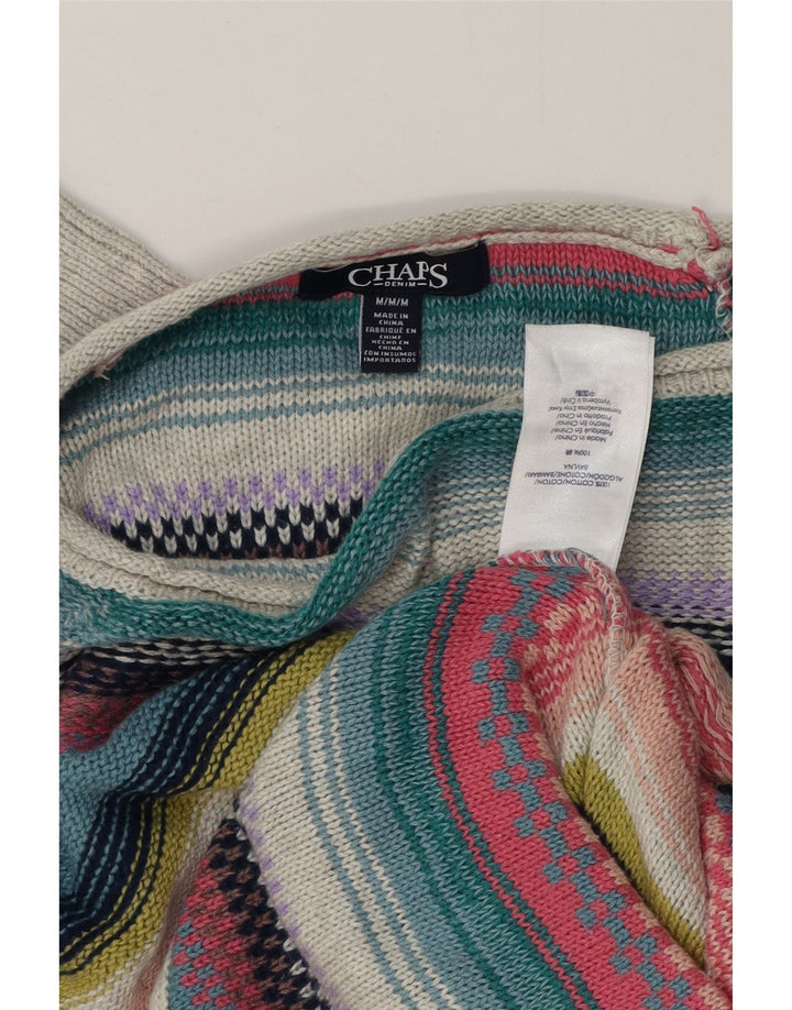 CHAPS Womens Boat Neck Jumper Sweater UK 14 Medium Multicoloured Striped