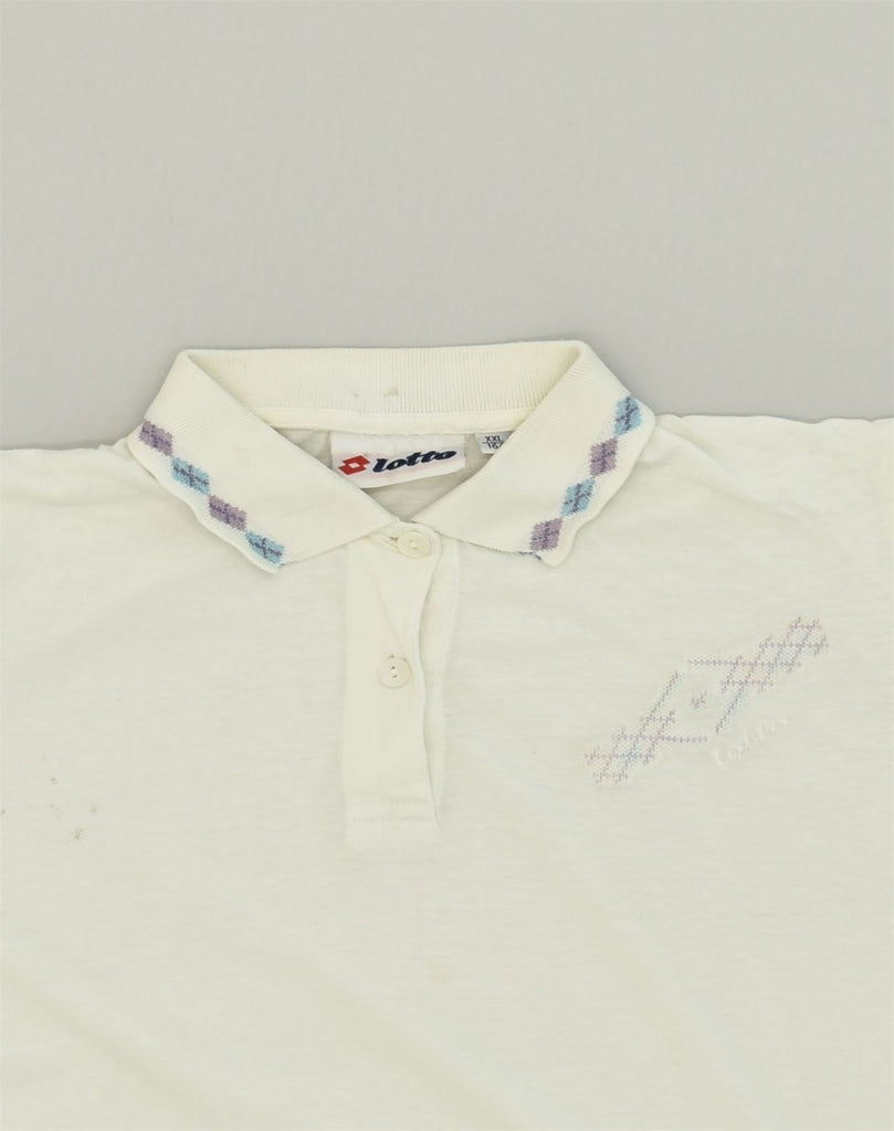 FILA Girls Polo Shirt 15-16 Years 2XL White Cotton | Vintage Fila | Thrift | Second-Hand Fila | Used Clothing | Messina Hembry 