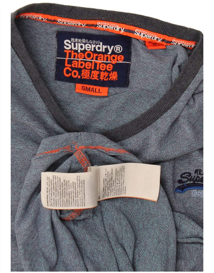 Superdry Mens T-Shirt Top Small Navy Blue Cotton
