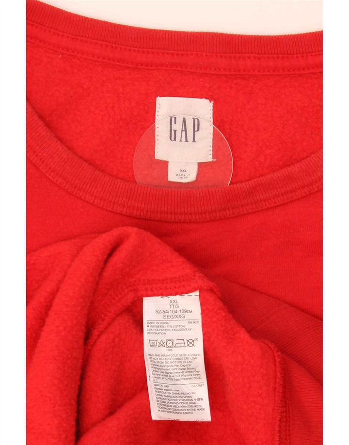 Gap Mens Graphic Sweatshirt Jumper 2XL Red Cotton