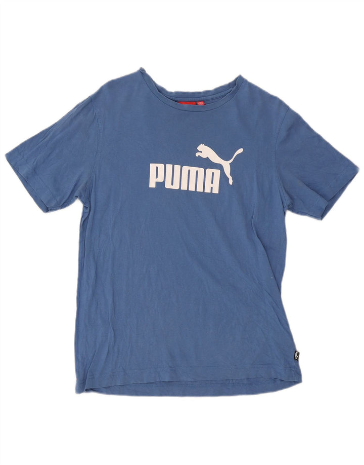 Puma Mens Graphic T-Shirt Top Medium Blue
