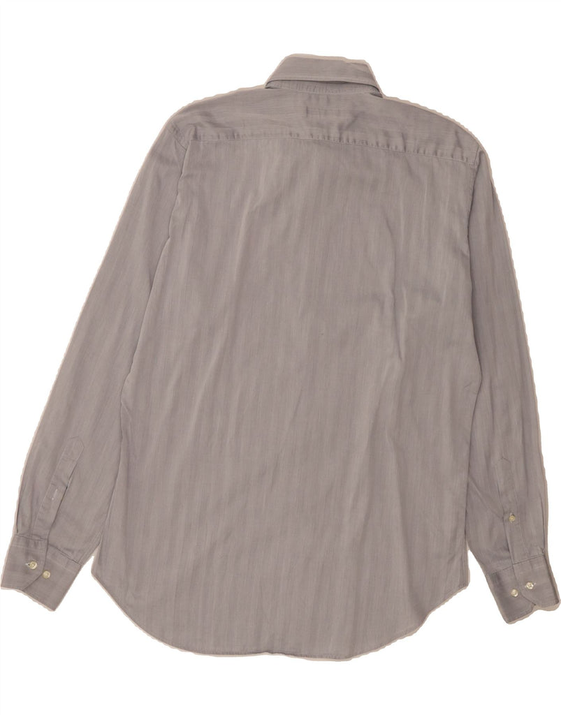 ETRO Mens Milano Shirt Size 42 Large Grey Striped Cotton Vintage Etro and Second-Hand Etro from Messina Hembry 