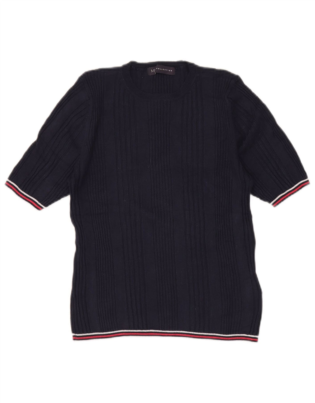 MARKS & SPENCER Womens Crew Neck Jumper Sweater UK 14 Large Navy Blue