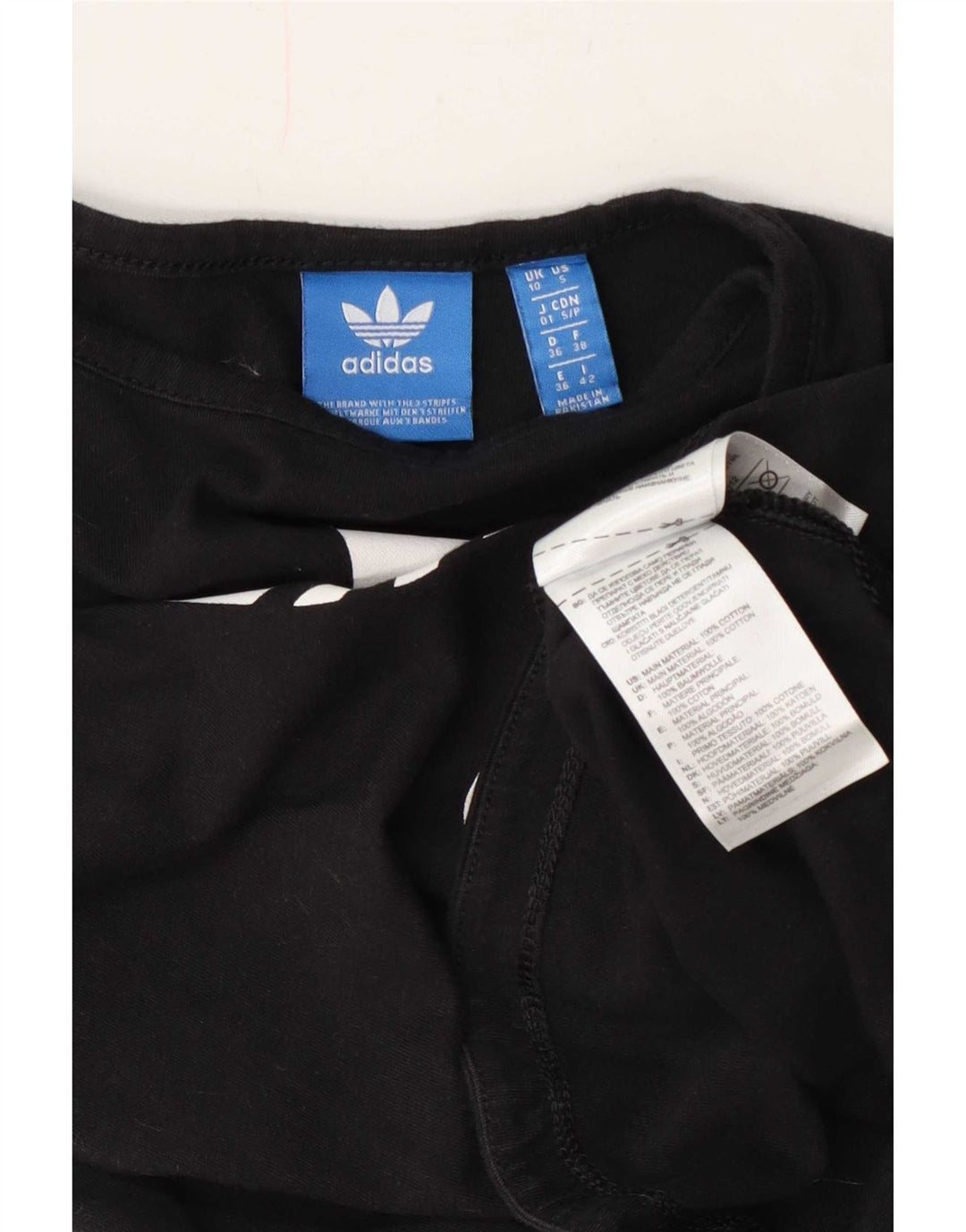 Adidas Womens Graphic Vest Top UK 10 Small Black Cotton