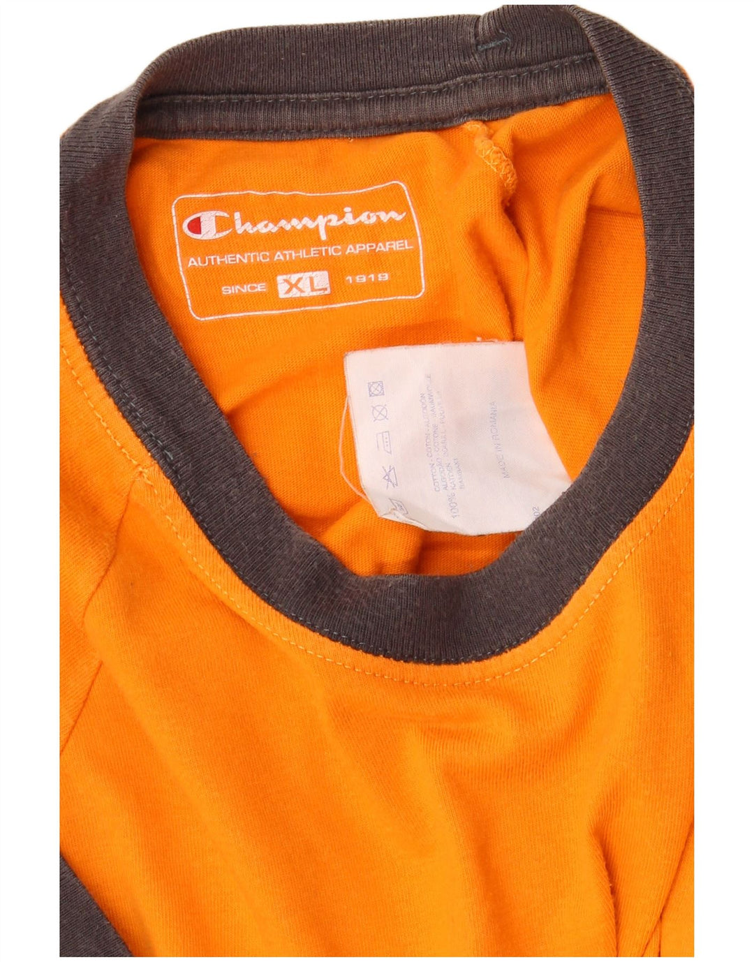 CHAMPION Mens Heritage Classics T-Shirt Top XL Orange Cotton