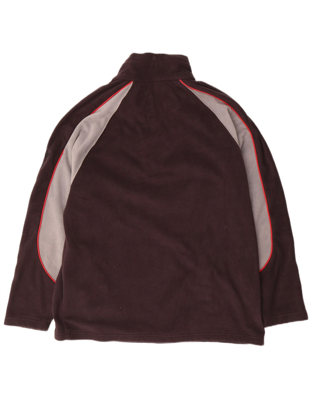 IGUANA Mens Zip Neck Fleece Jumper XL Black Colourblock Polyester