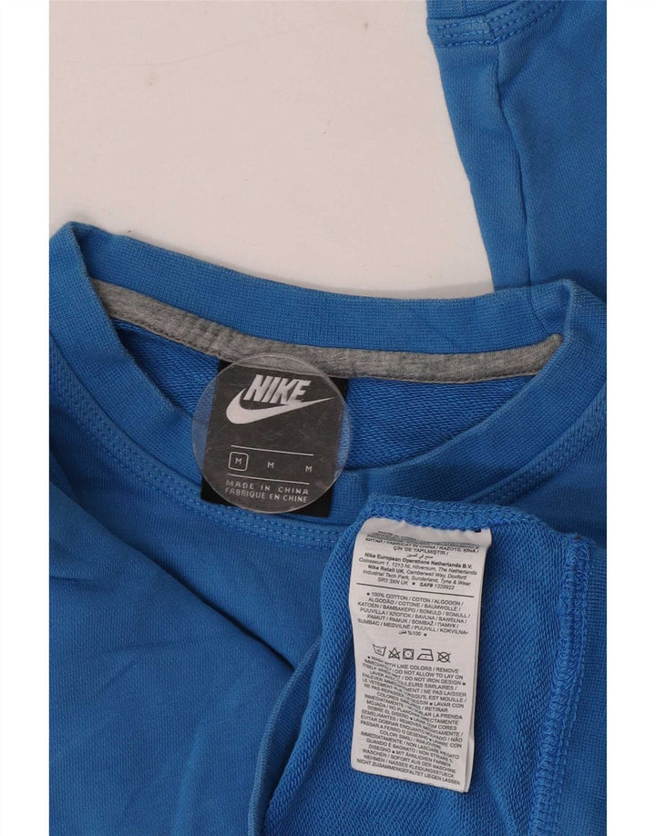 Nike Womens Sweatshirt Jumper UK 14 Medium Blue Cotton