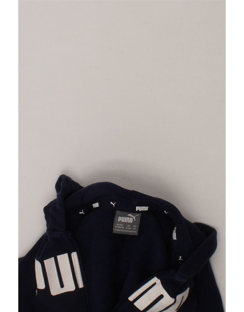 PUMA Baby Boys Graphic Zip Hoodie Sweater 6-9 Months Navy Blue Colourblock Vintage Puma and Second-Hand Puma from Messina Hembry 