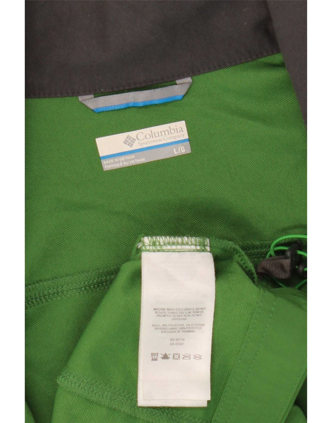 Columbia Mens Tracksuit Top Jacket Large Green Polyester