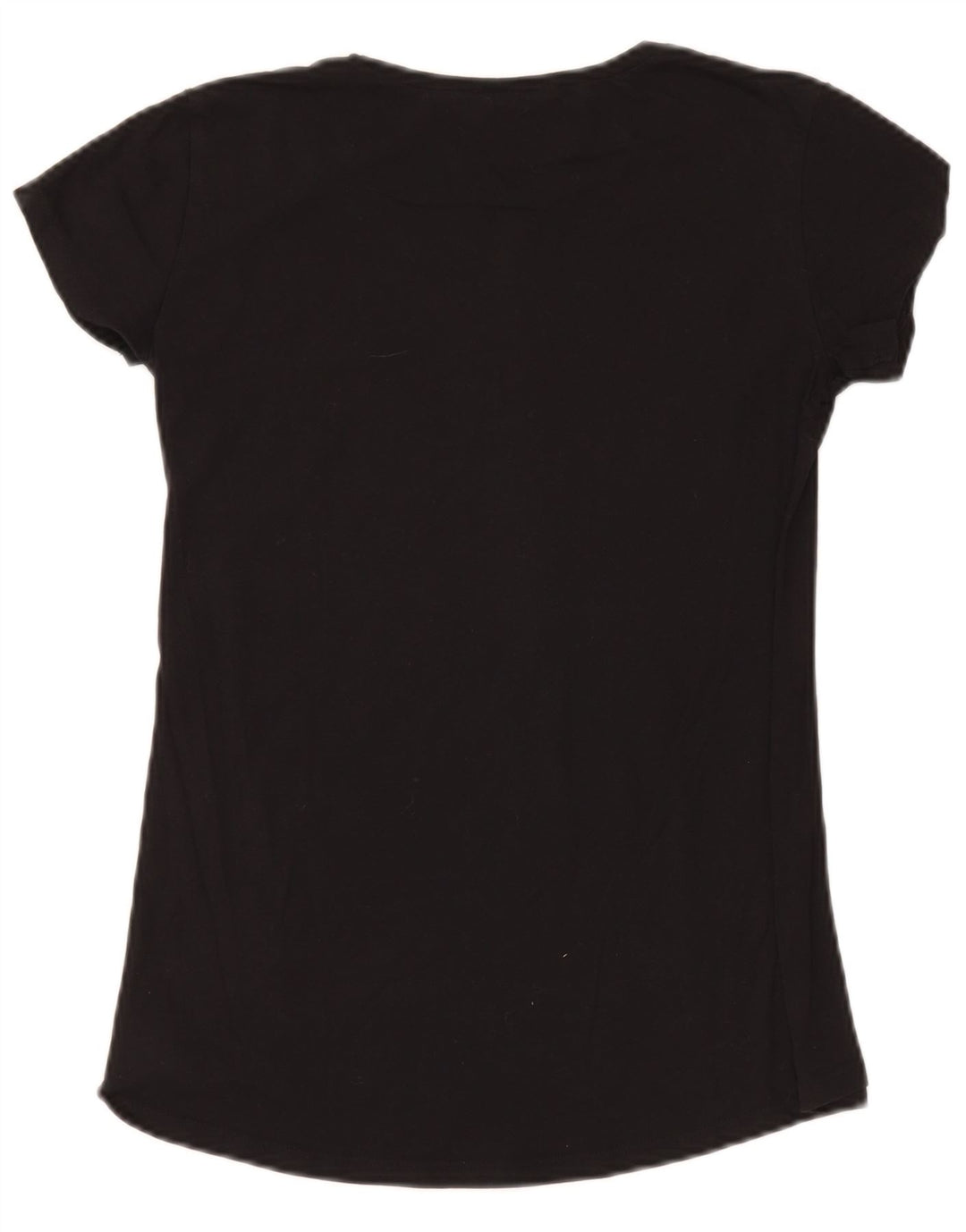 Benetton Womens Graphic T-Shirt Top UK 10 Small Black