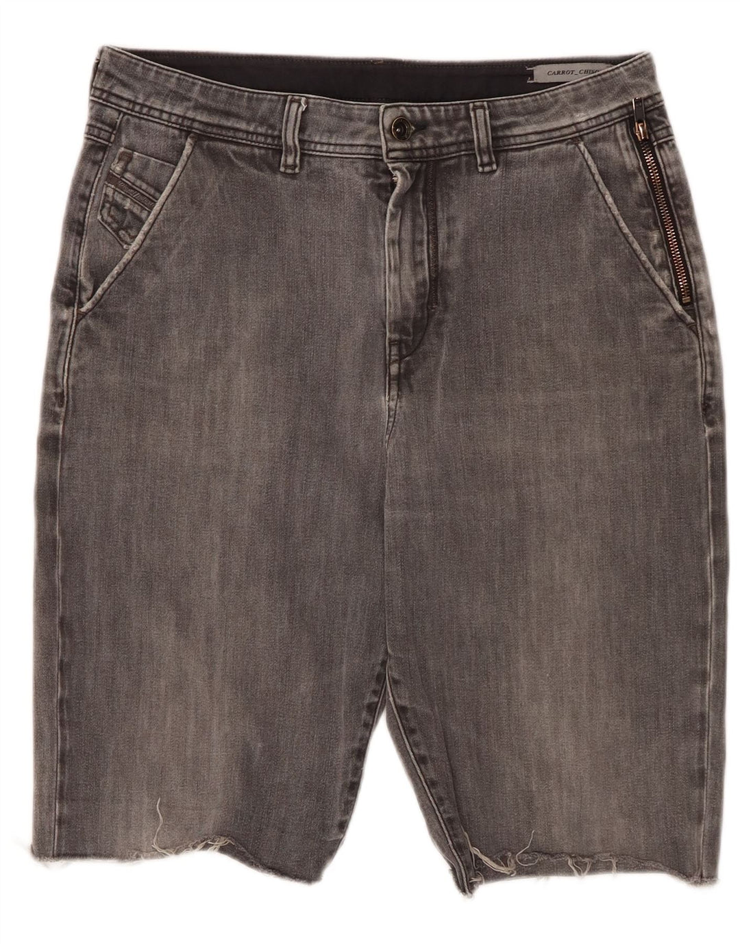 DIESEL Mens Carrot Fit Denim Shorts W28 Small Grey Cotton